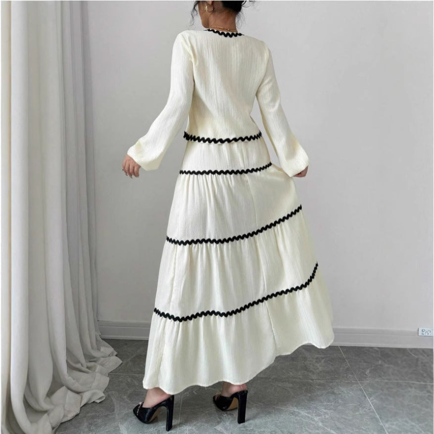 Women Lace Layered Pleated Skirt Suit