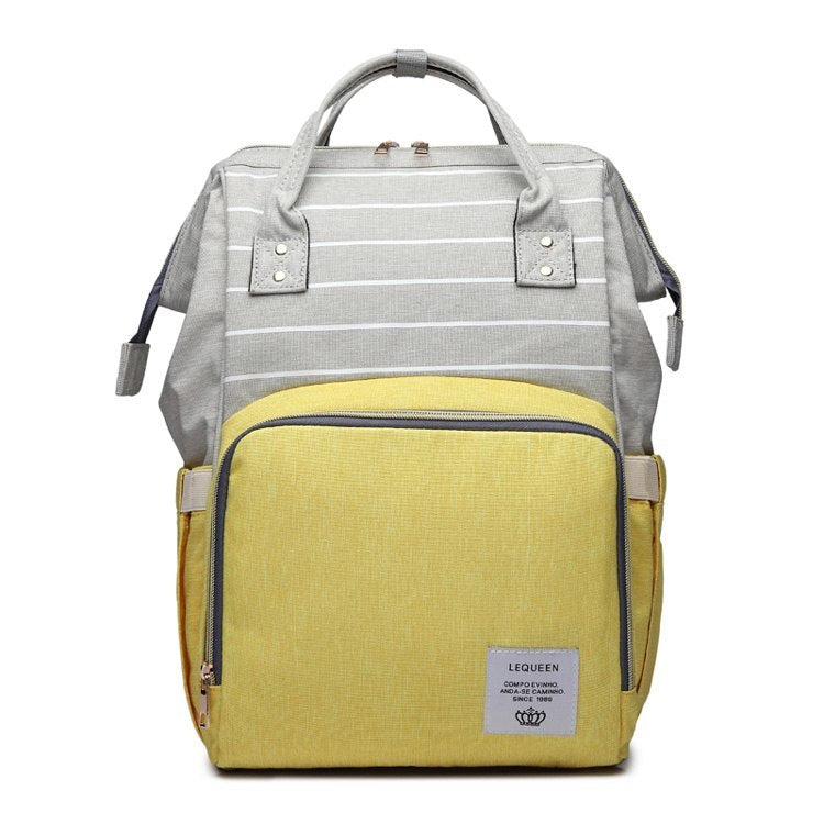 SS Maternity Nappy Bag Yellow stripe
