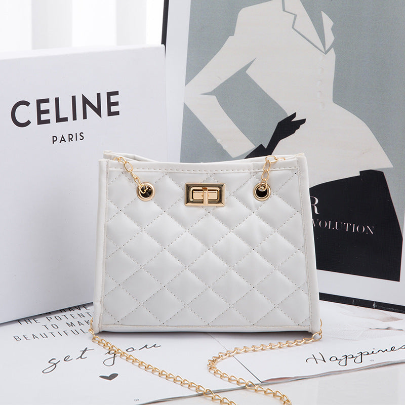 SS Chain Shoulder Bag White