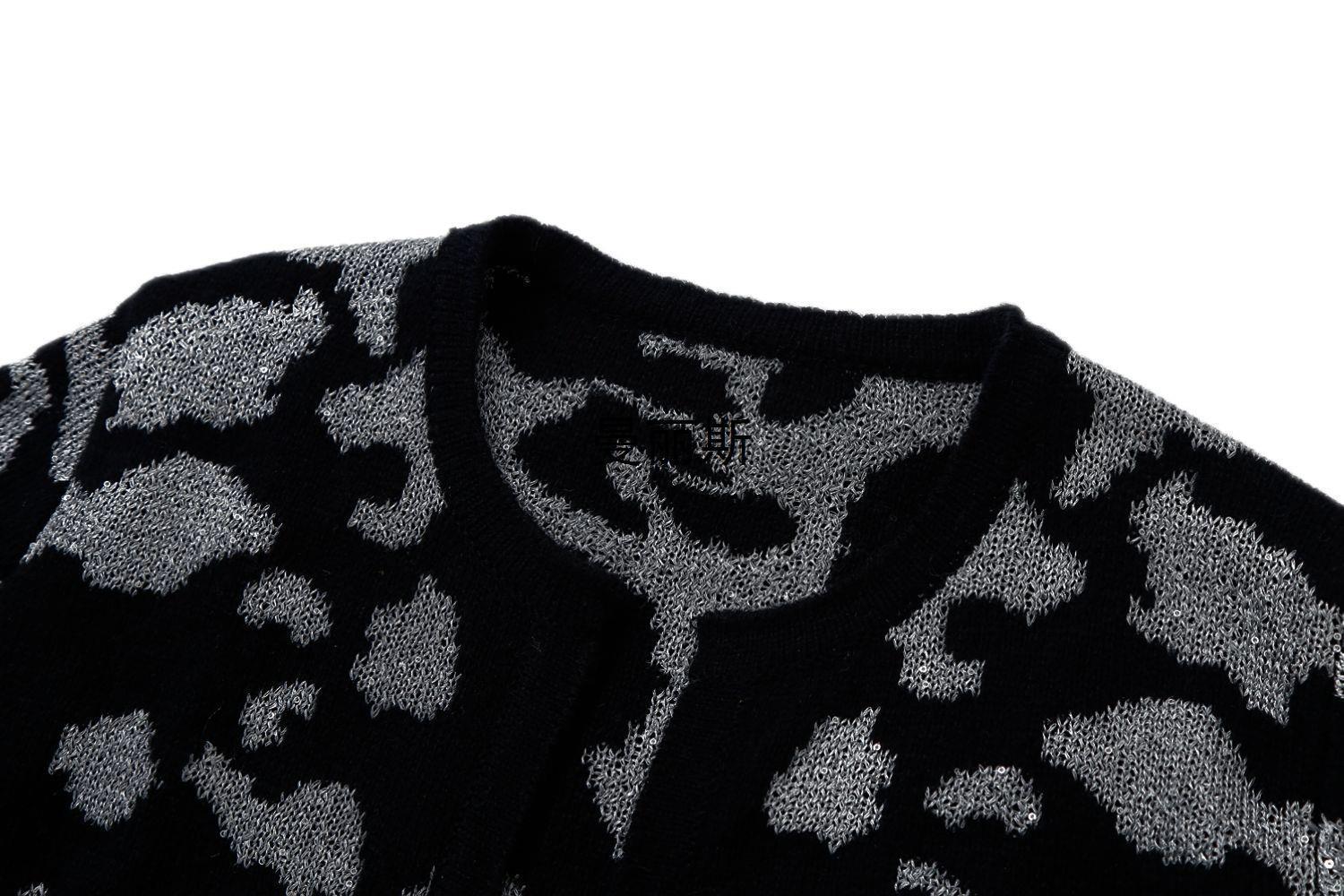 Beads Decoration Thread Knitted Coat