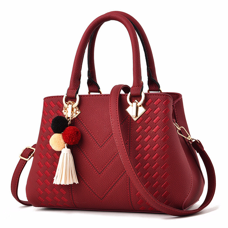 SS Ladies Hand Bags Wine red