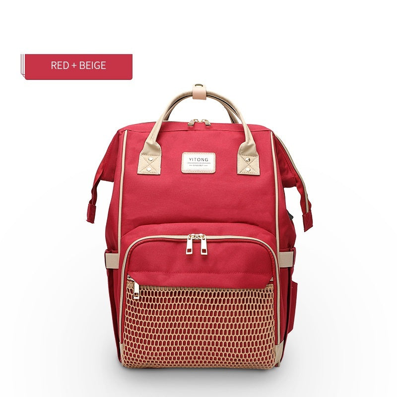SS Maternity Nappy Bag Red beige