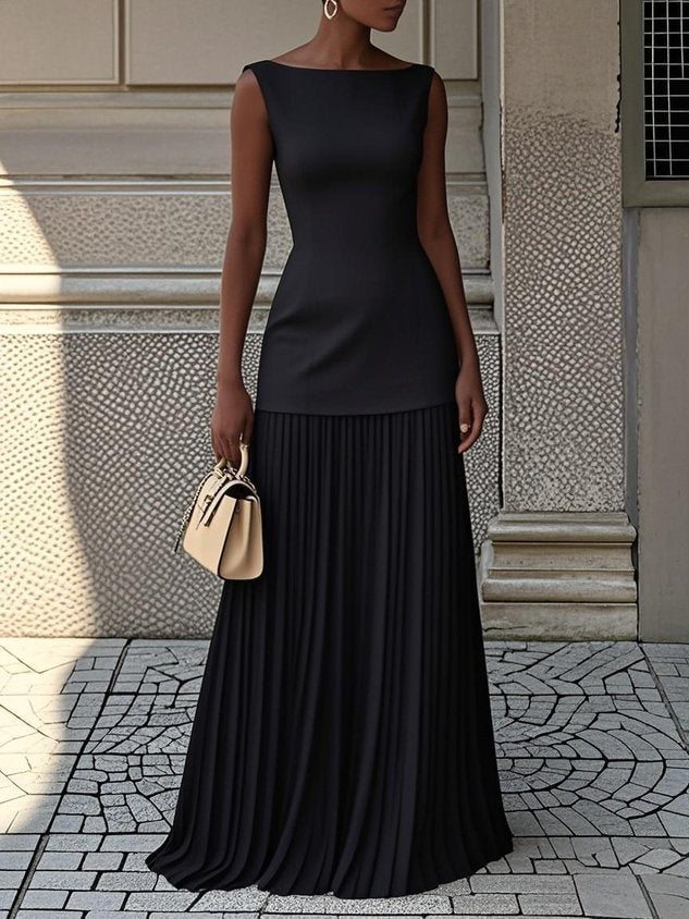 Knitted Vest Sexy Slim Knit Dress Black