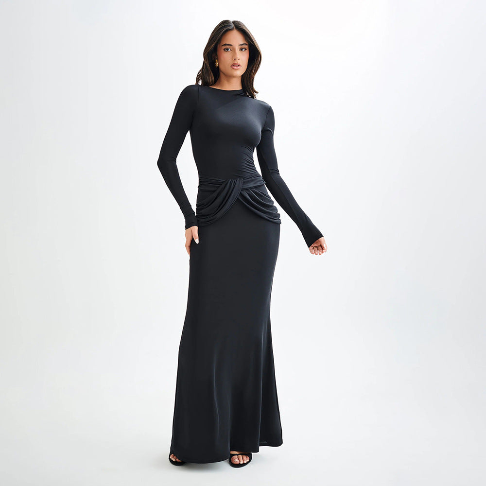 Women's Temperament Long Dress Black
