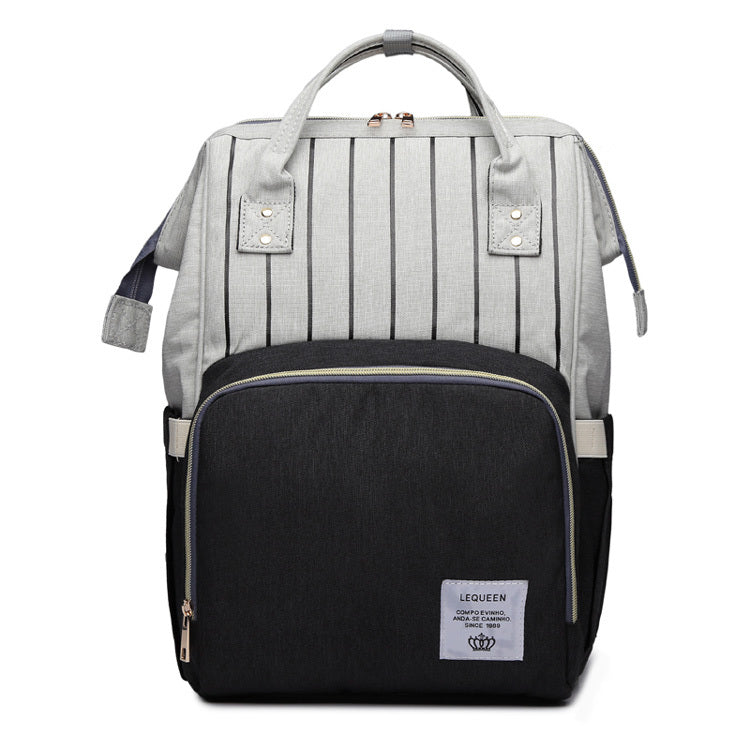 SS Maternity Nappy Bag Black stripe