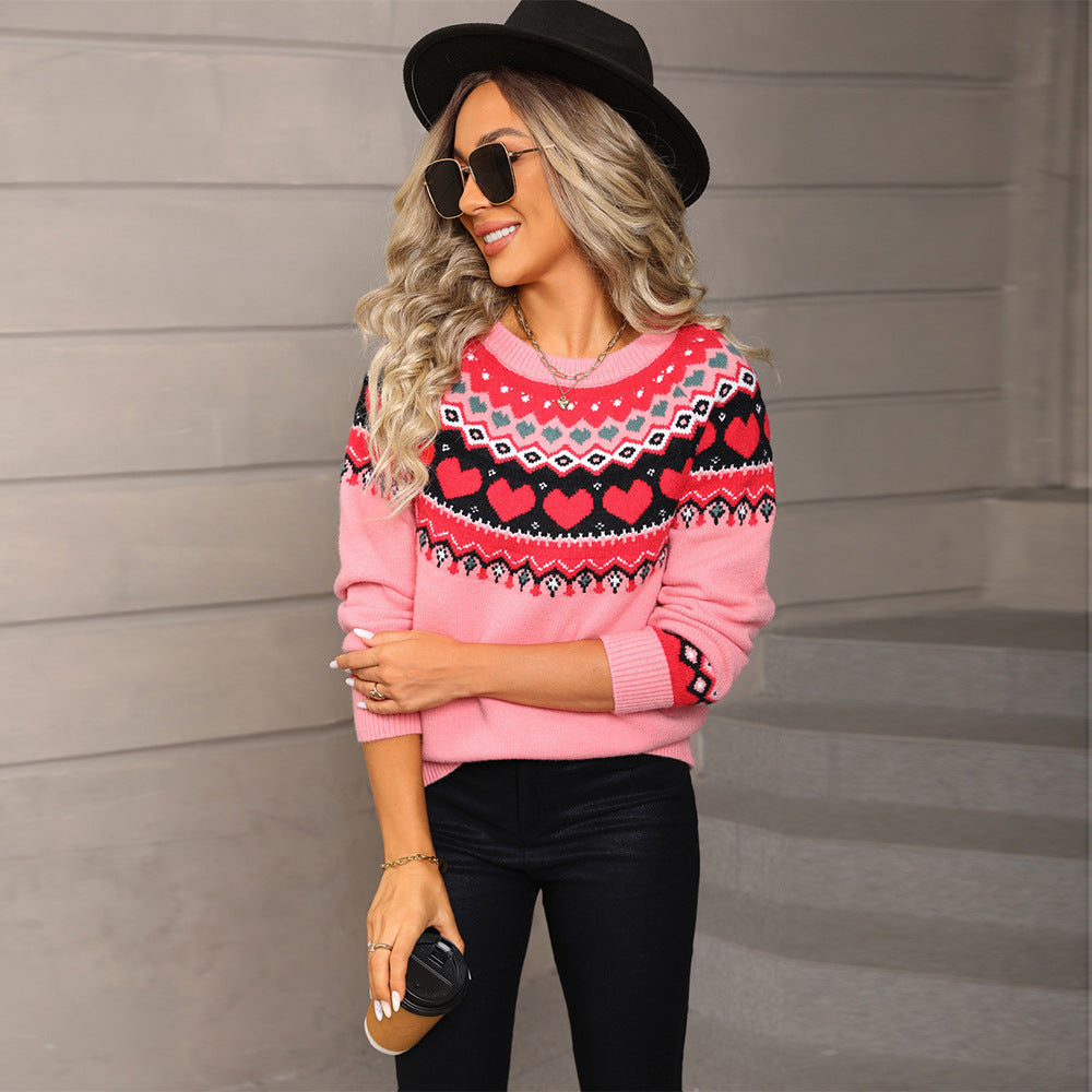 SS Christmas Sweater Pink
