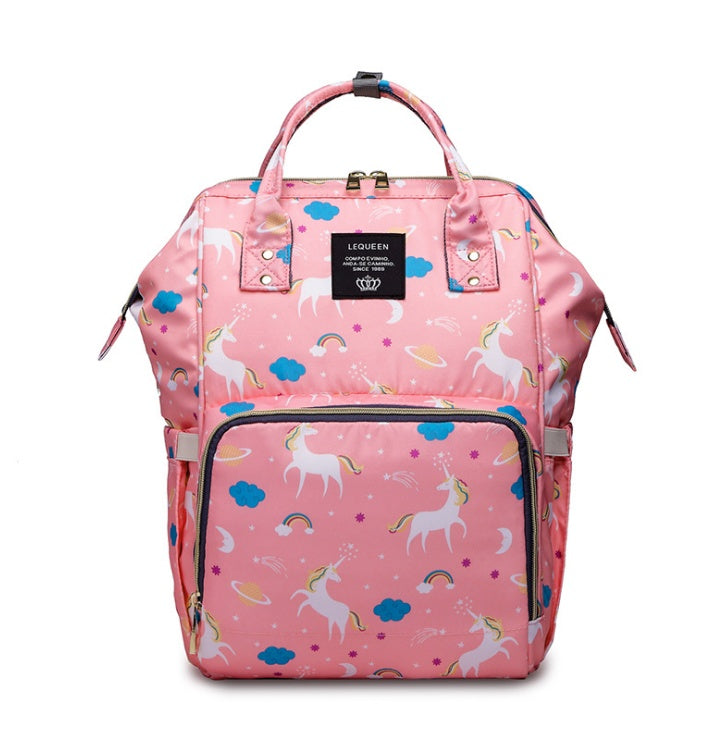 SS Maternity Nappy Bag Pink unicorn