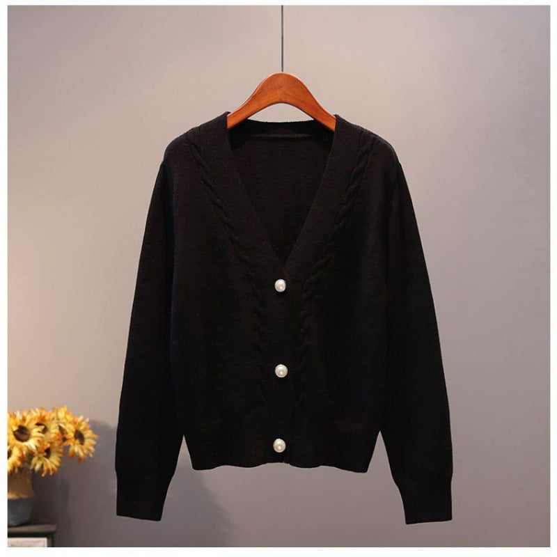 Versatile Outer Short Sweater Black