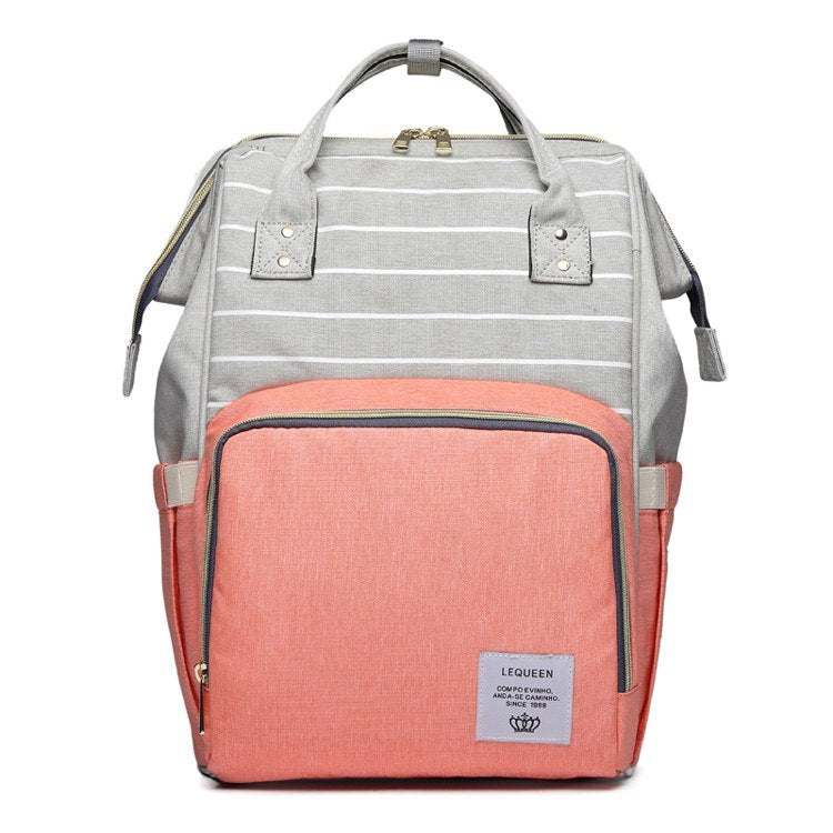 SS Maternity Nappy Bag Pink stripe