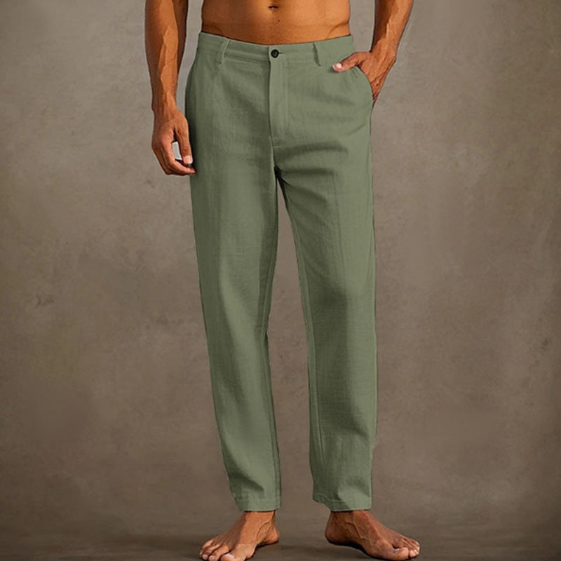 Men's Linen Beach Pants Green