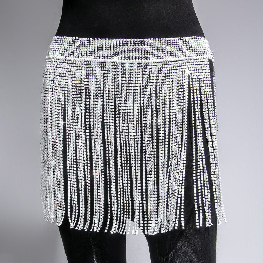 SS Rhinestone Skirt White