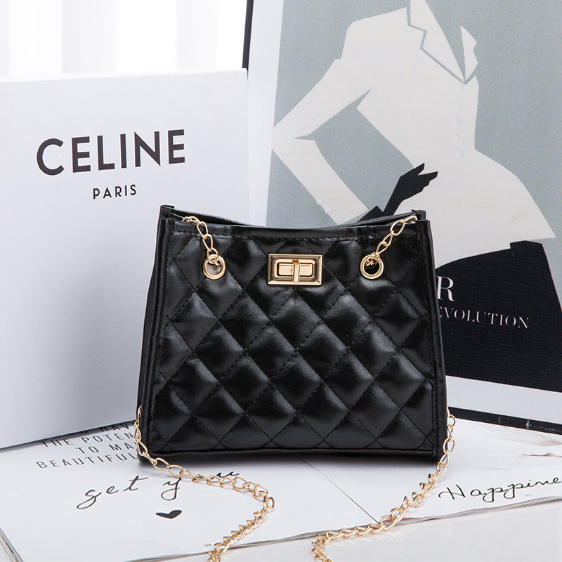SS Chain Shoulder Bag Black