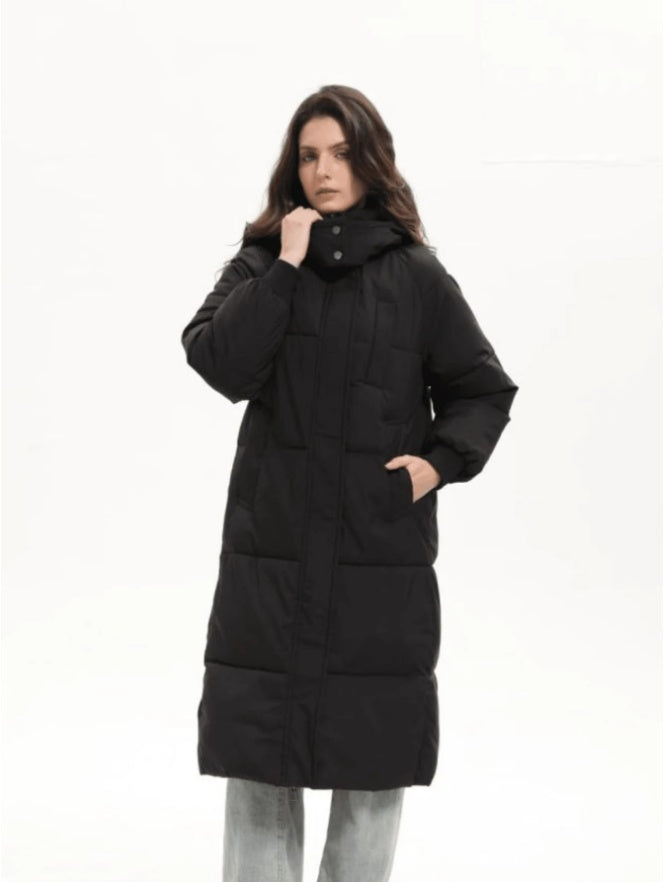 SS Long Puffer Jacket Black