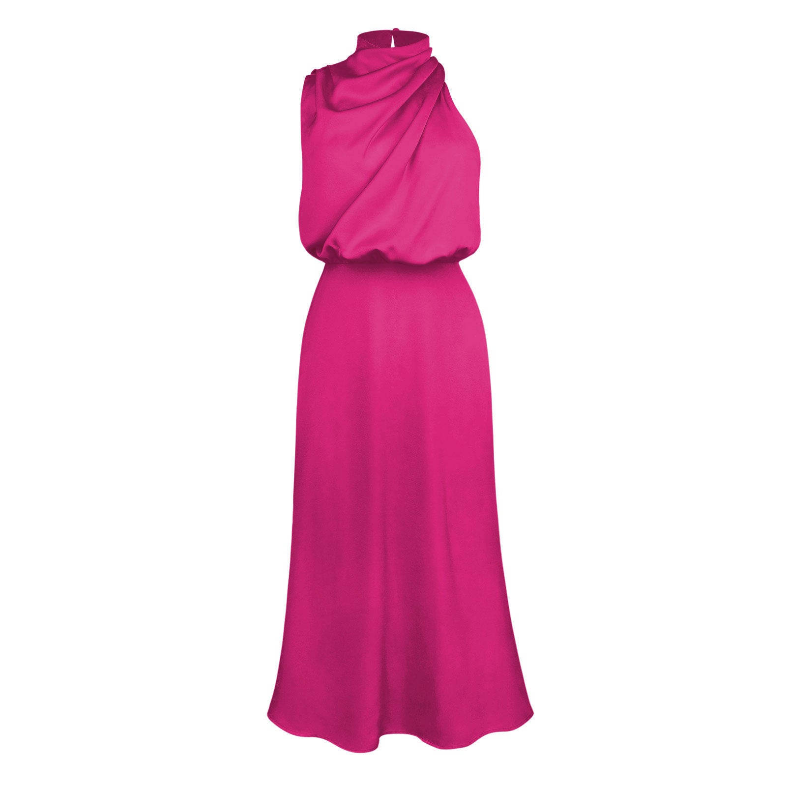 SS Elegant Evening Dress Rose Red