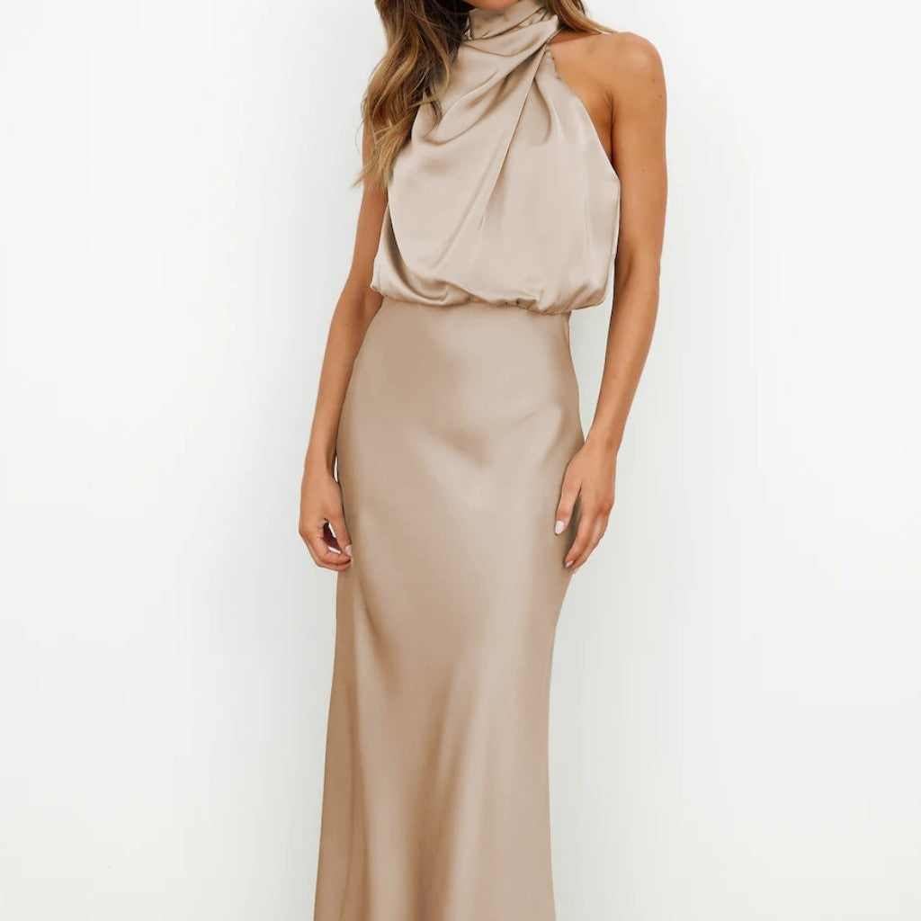 SS Elegant Evening Dress Apricot
