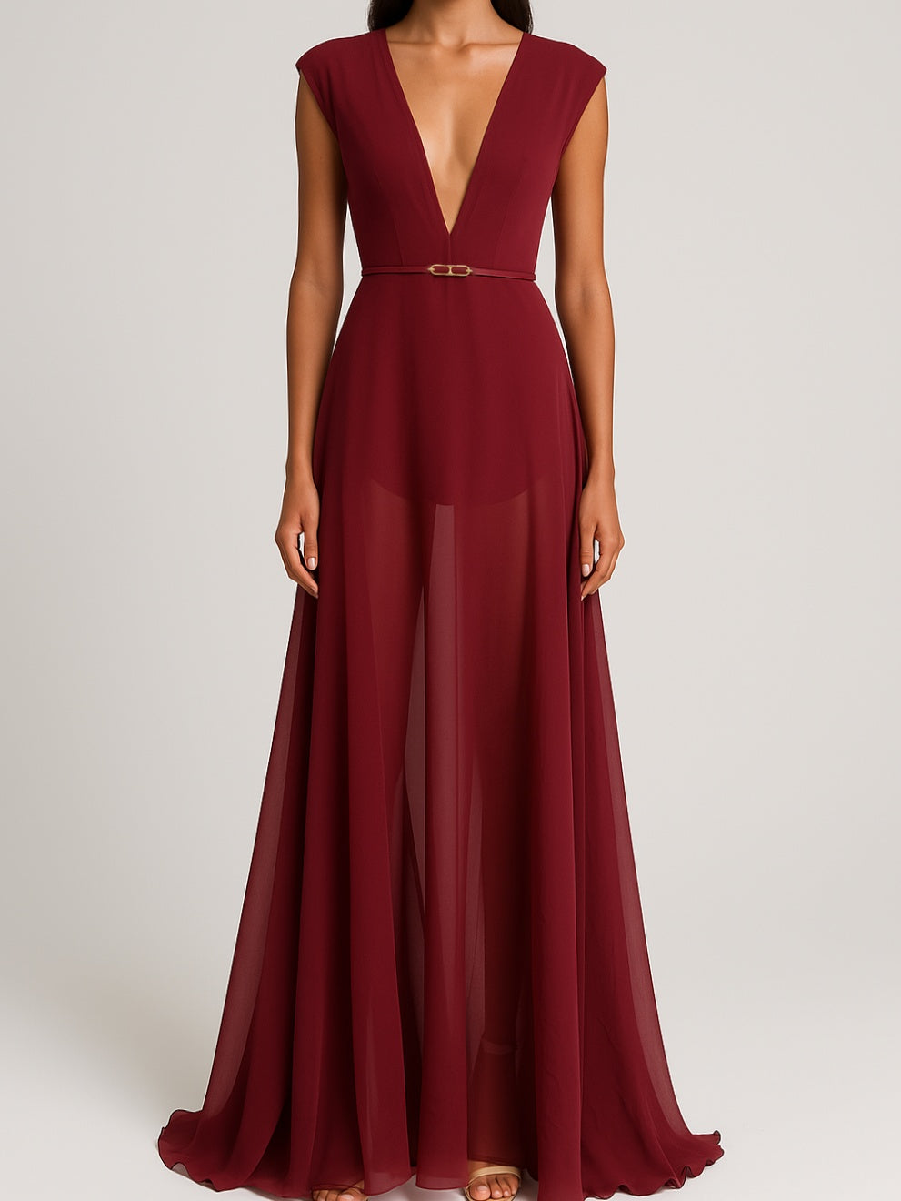 SS Burgundy Dress Burgundy