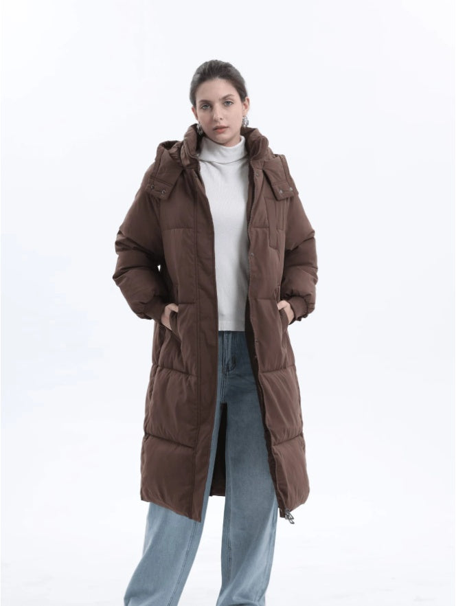 SS Long Puffer Jacket Brown