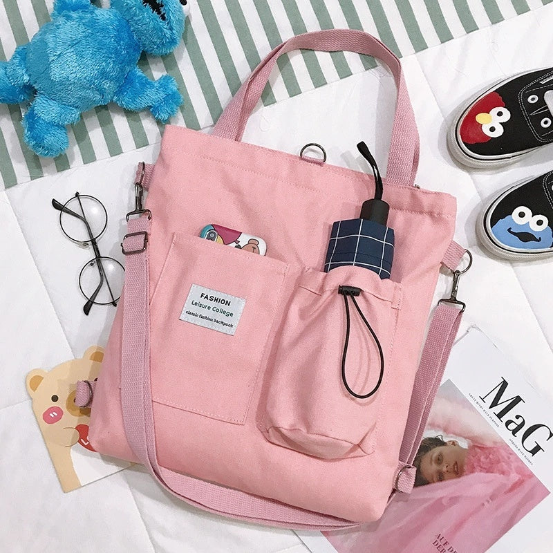 SS Canvas Shoulder bag Pink