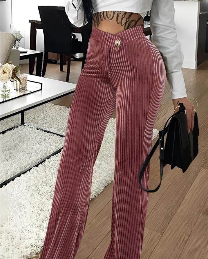 SS Velvet Pants Rose Red