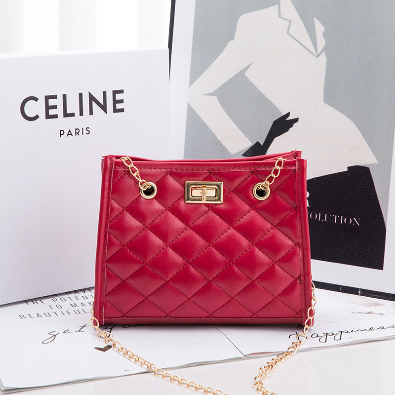 SS Chain Shoulder Bag Red