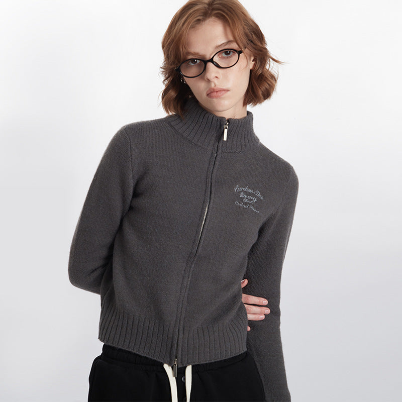 Women's Short Hot Girl Letter Embroidery Sweater