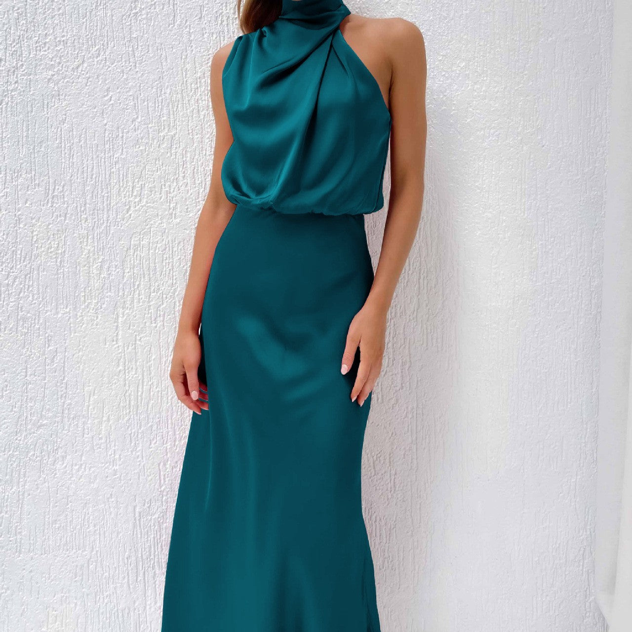 SS Elegant Evening Dress lake blue