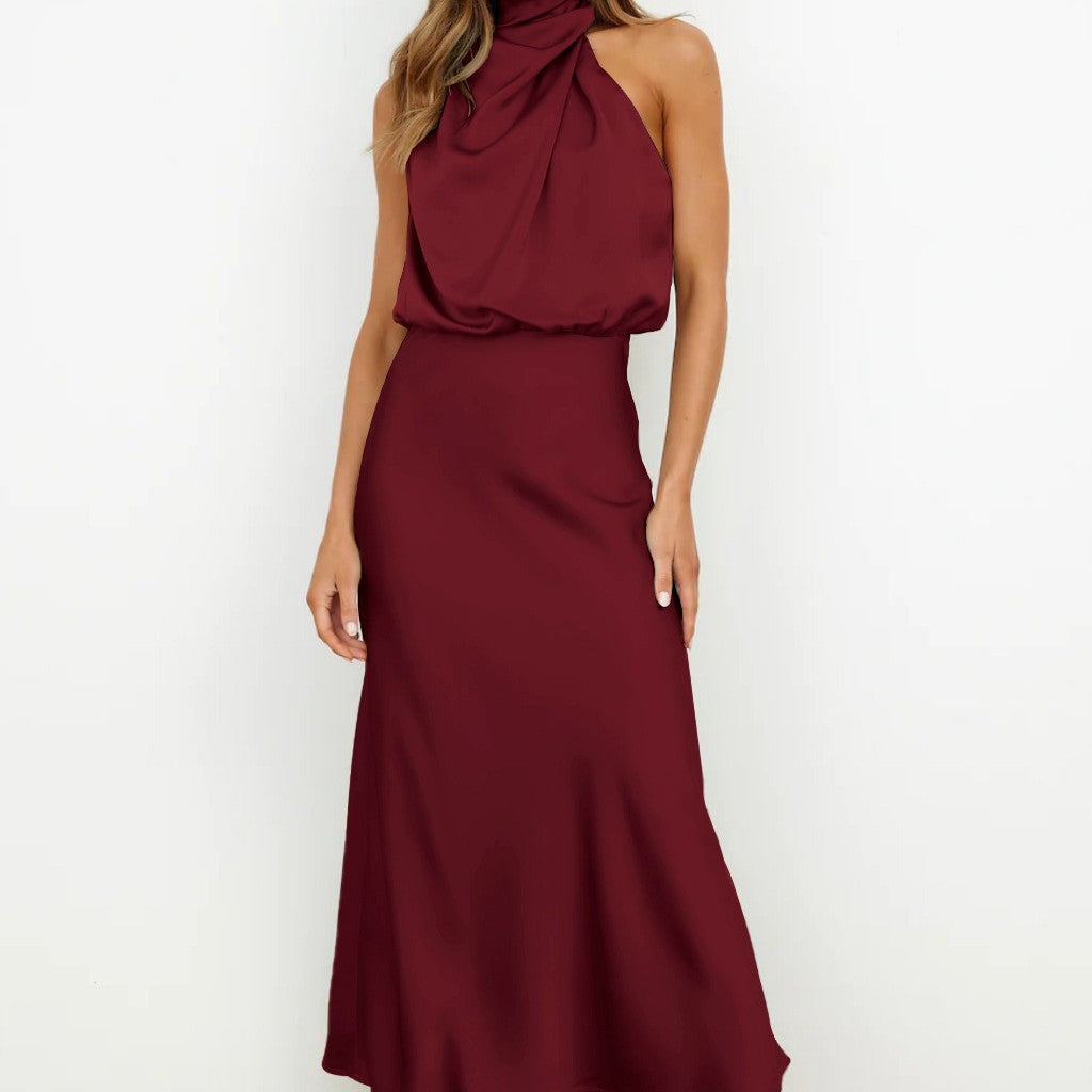 SS Elegant Evening Dress Burgundy