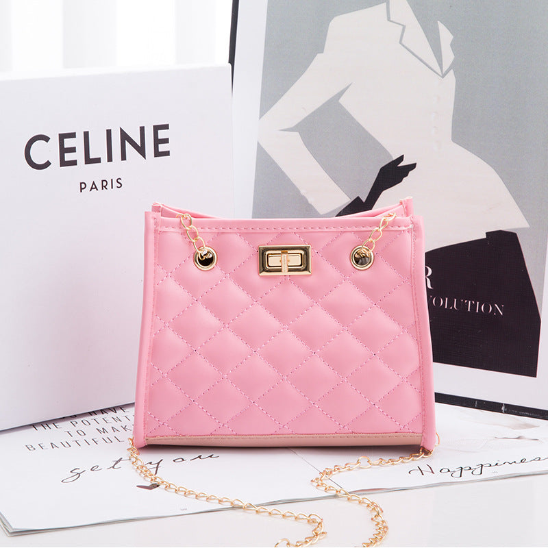 SS Chain Shoulder Bag Pink