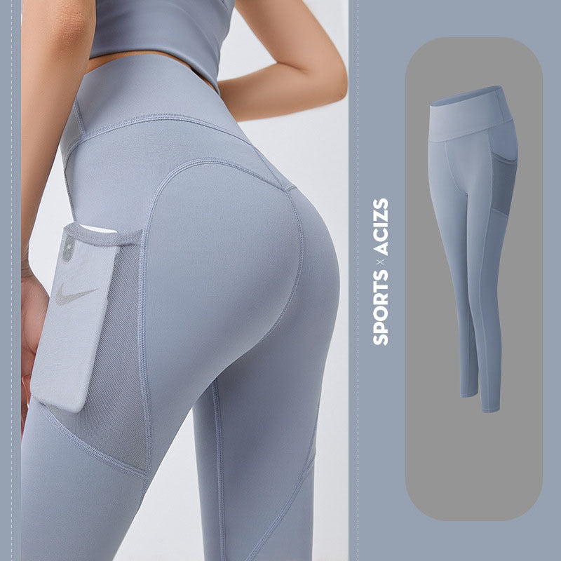 SS Yoga Pants Grey Lake Blue