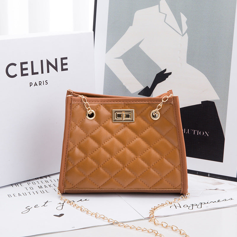 SS Chain Shoulder Bag Brown