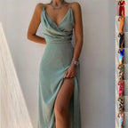 Slit Sling Summer Suspender Dress