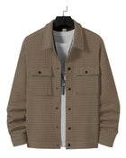 SS Jacquard Oversized Jacket Khaki H