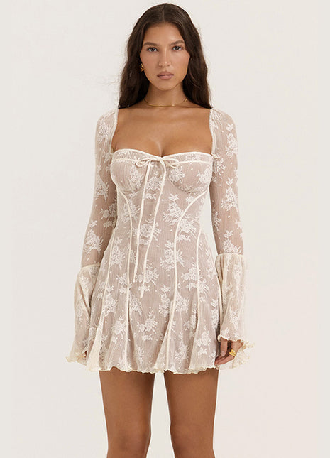 SS Lace Dress Apricot