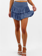 Women's Irregular Half Skirt Navy Blue