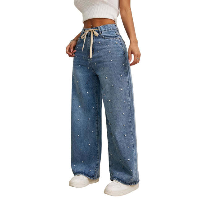 Fashion High Waist Loose Mop Pants