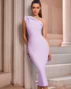 SS One Shoulder Dress Purple