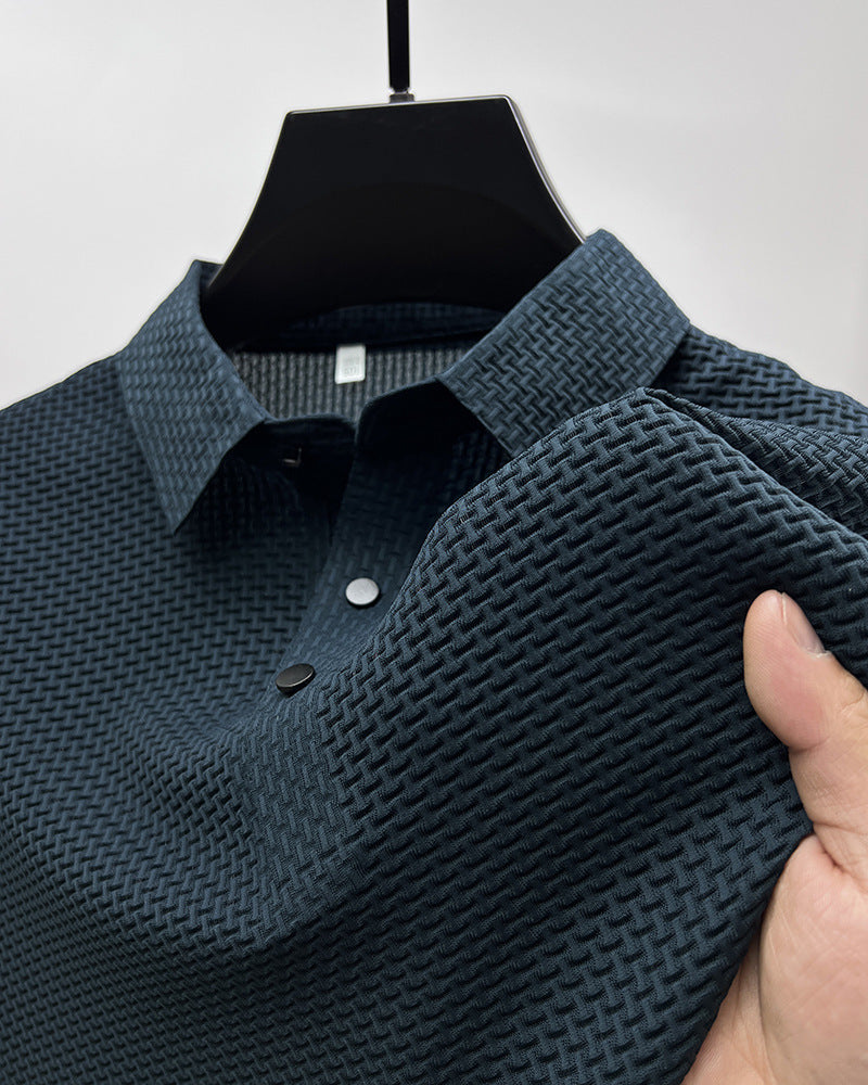 Mesh Ice Silk Short Sleeve T-shirt Mens Clothing cyna