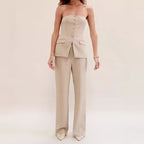 SS Graceful Tube Suit Apricot