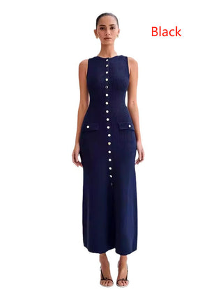 SS Knitted Elegant Dress Black