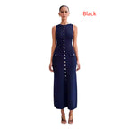 SS Knitted Elegant Dress Black