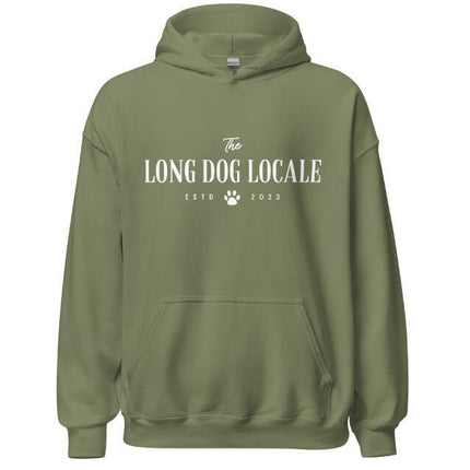 Men's Letter LONG DOG Hoodie Army green