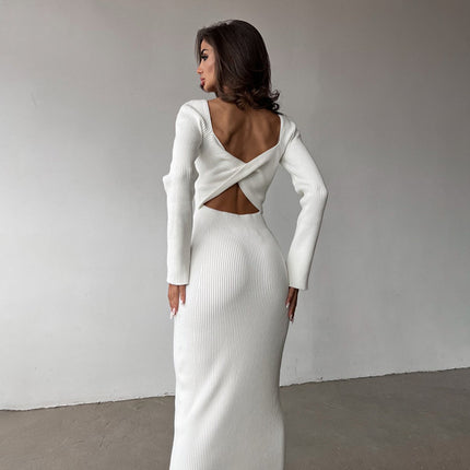 Elegant Slim Fit Hollow Backless Two-way Wear Dress