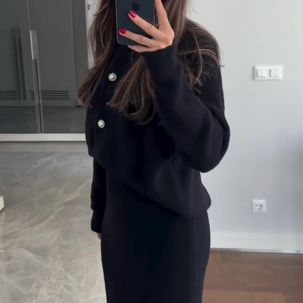 SS Cardigan & Skirt Suit