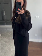 SS Cardigan & Skirt Suit