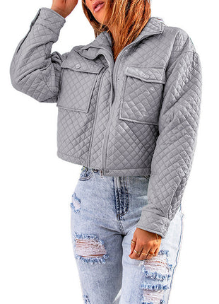 SS Cropped Jacket Gray