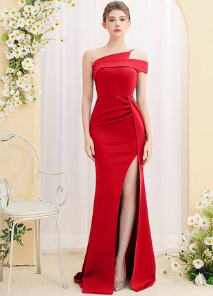 SS Fish Tail Dress Red