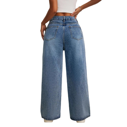 Fashion High Waist Loose Mop Pants