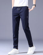 Loose Straight men's Sweatpants Blue L