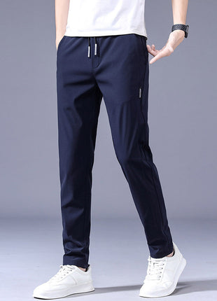 Loose Straight men's Sweatpants Blue L