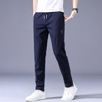 Loose Straight men's Sweatpants Blue L